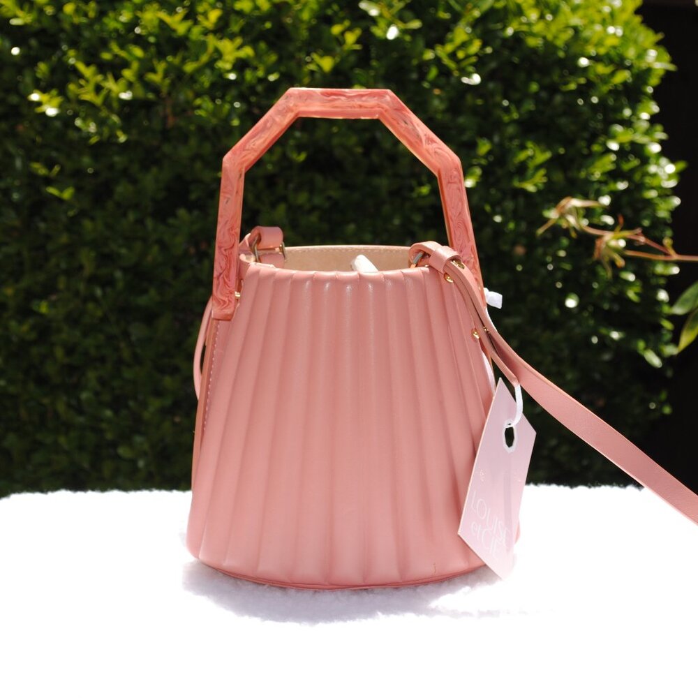 Alez Small Bucket Bag with Shoulder Strap - LOUISE ET CIE - Blush Pink